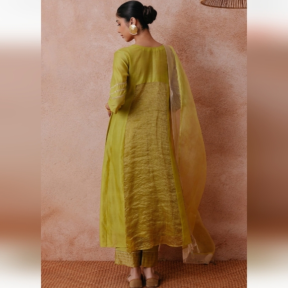 Label Mansi Nagdev Green Kurta Set - Picture 8 of 13